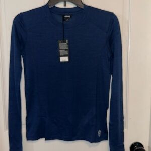 Allbirds NWT Women's Natural Run Long Sleeve Tee wool Tencel blend XSmall navy